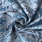 Blue Floral Tropical Print Cotton Fabric 16228