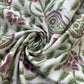 White Green Paisley Print Cotton Fabric 16062