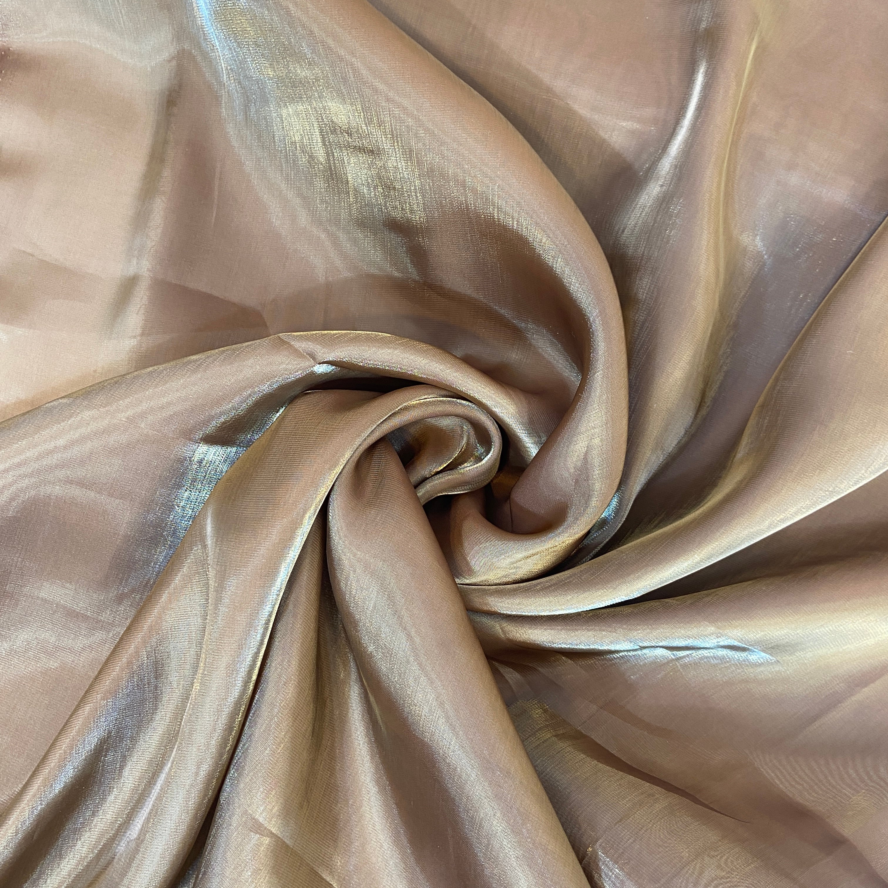 Brown Solid Jimmy Choo Organza Fabric 21944