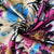 Pink Multicolor Abstract Print Cotton Fabric 16225