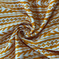 White & Orange Handblock Print Cotton Fabric 11775