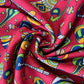 Red Music Print Cotton Fabric 11789