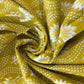 Lemon Yellow Dabu Print Cotton Fabric 16106