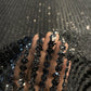 Premium Black Bonded Glitter Net Fabric