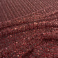 Premium Pomegranate Red Heavy Pearl Sequins CutDana Embroidery Net Fabric