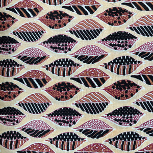 Cream Multicolor Handblock Print Cotton Fabric 16109