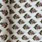 White Green Floral Print Cotton Fabric 16065