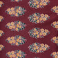 Red Orange Handblock Print Cotton Fabric 16247