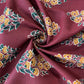 Red Orange Handblock Print Cotton Fabric 16247