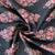 Black Pink Handblock Print Cotton Fabric 16245