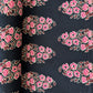 Black Pink Handblock Print Cotton Fabric 16245