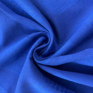 Blue Geometrical Cotton Dobby Fabric 2036