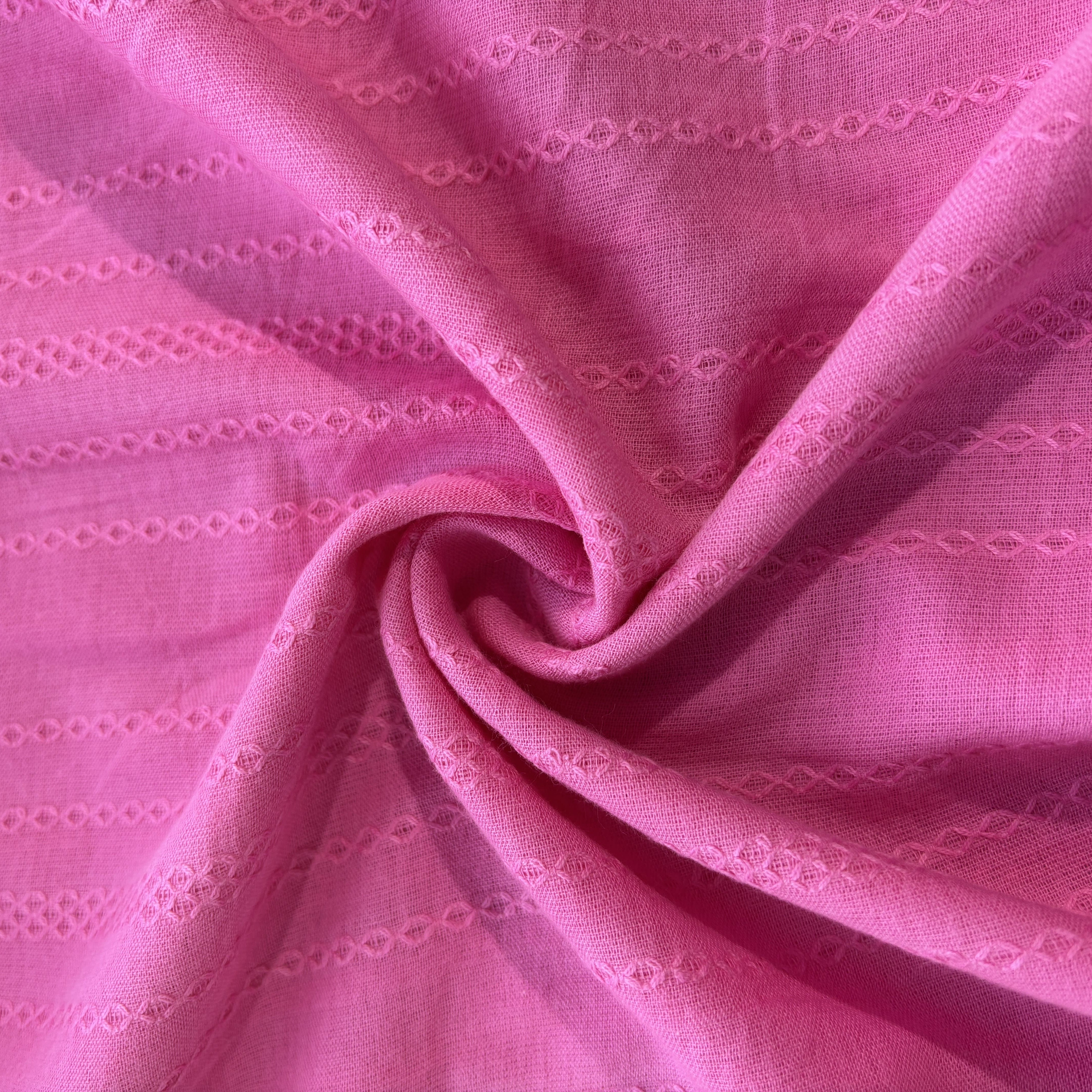 Pink Cotton Dobby Fabric 2034