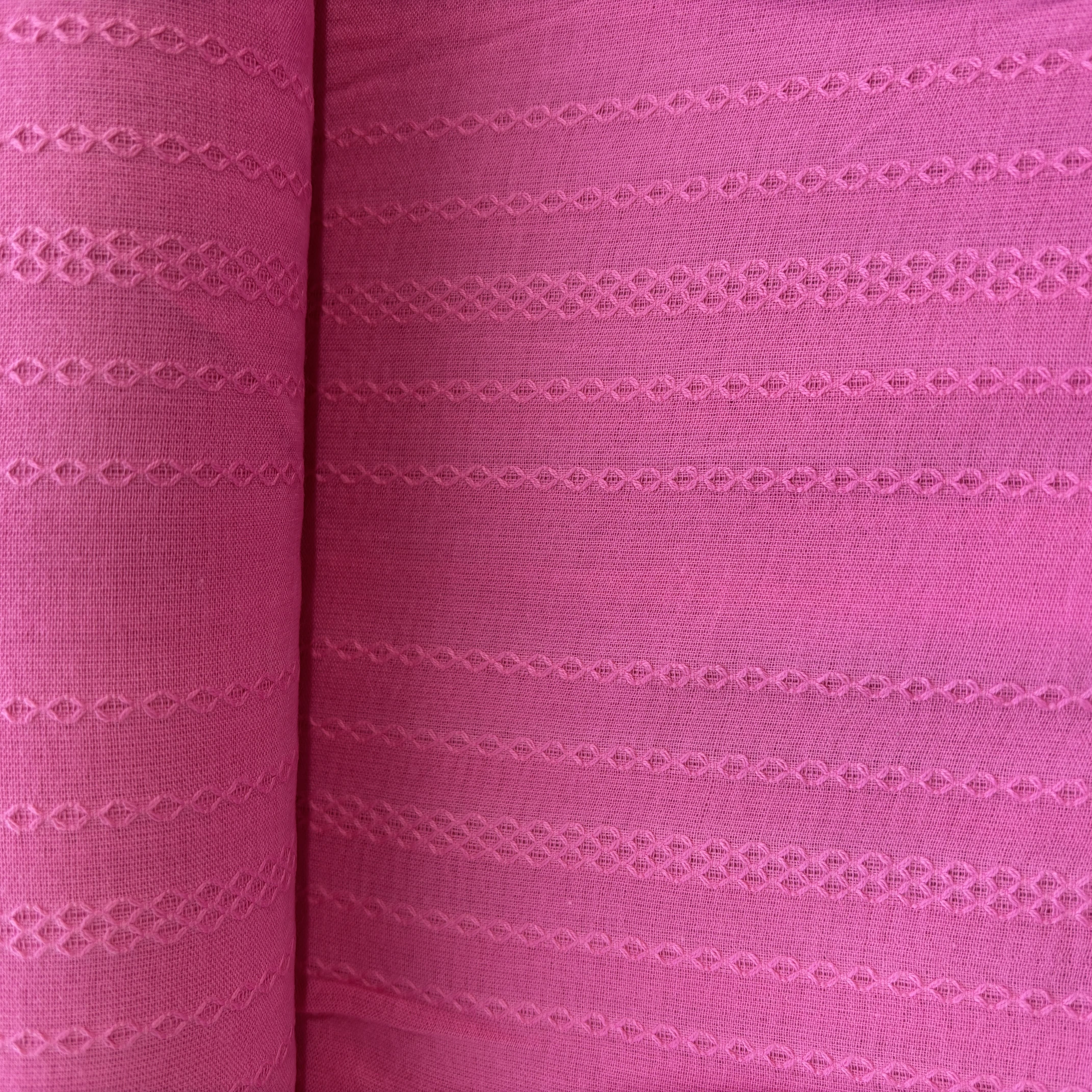 Pink Cotton Dobby Fabric 2034