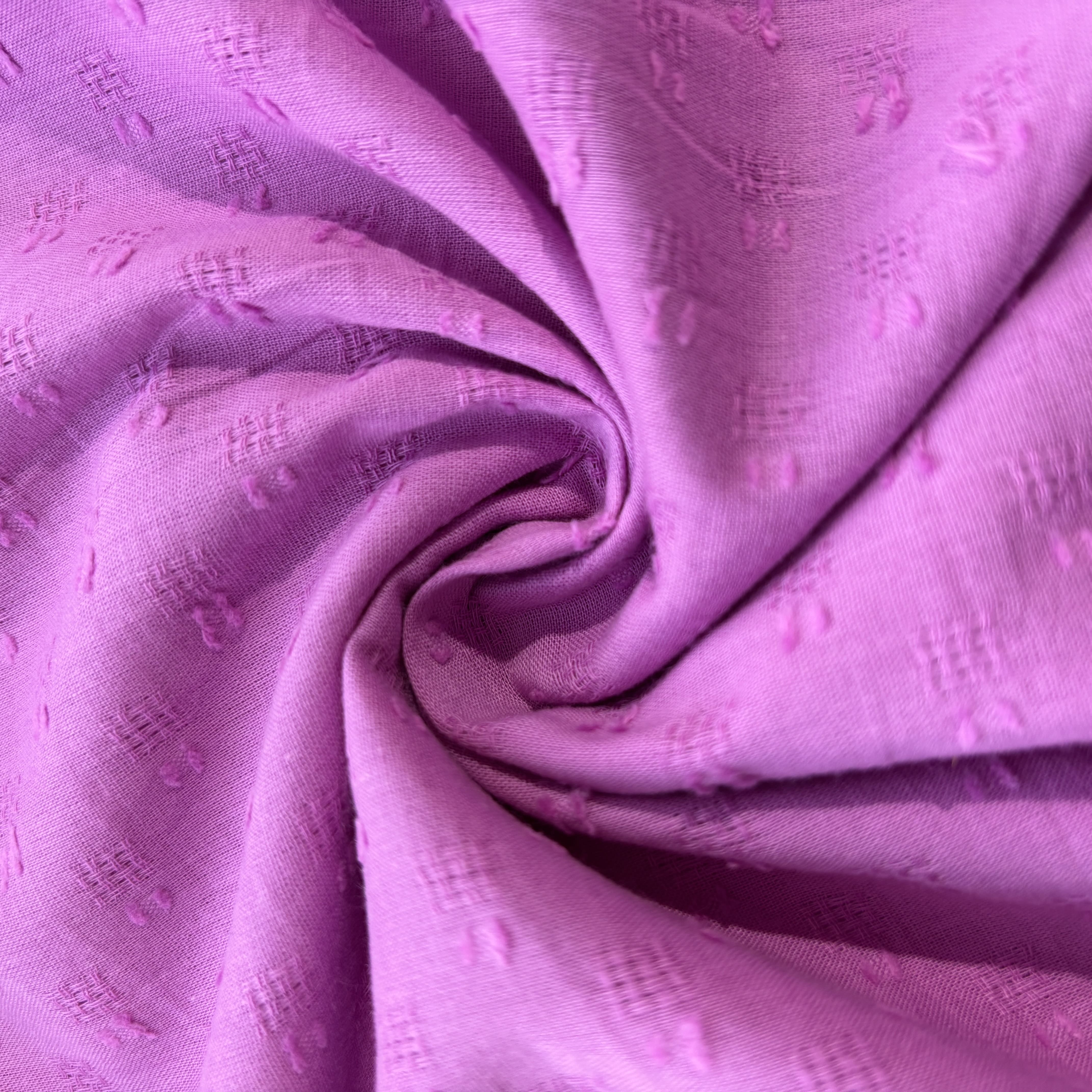 Pink Geometrical Cotton Dobby Fabric 1912
