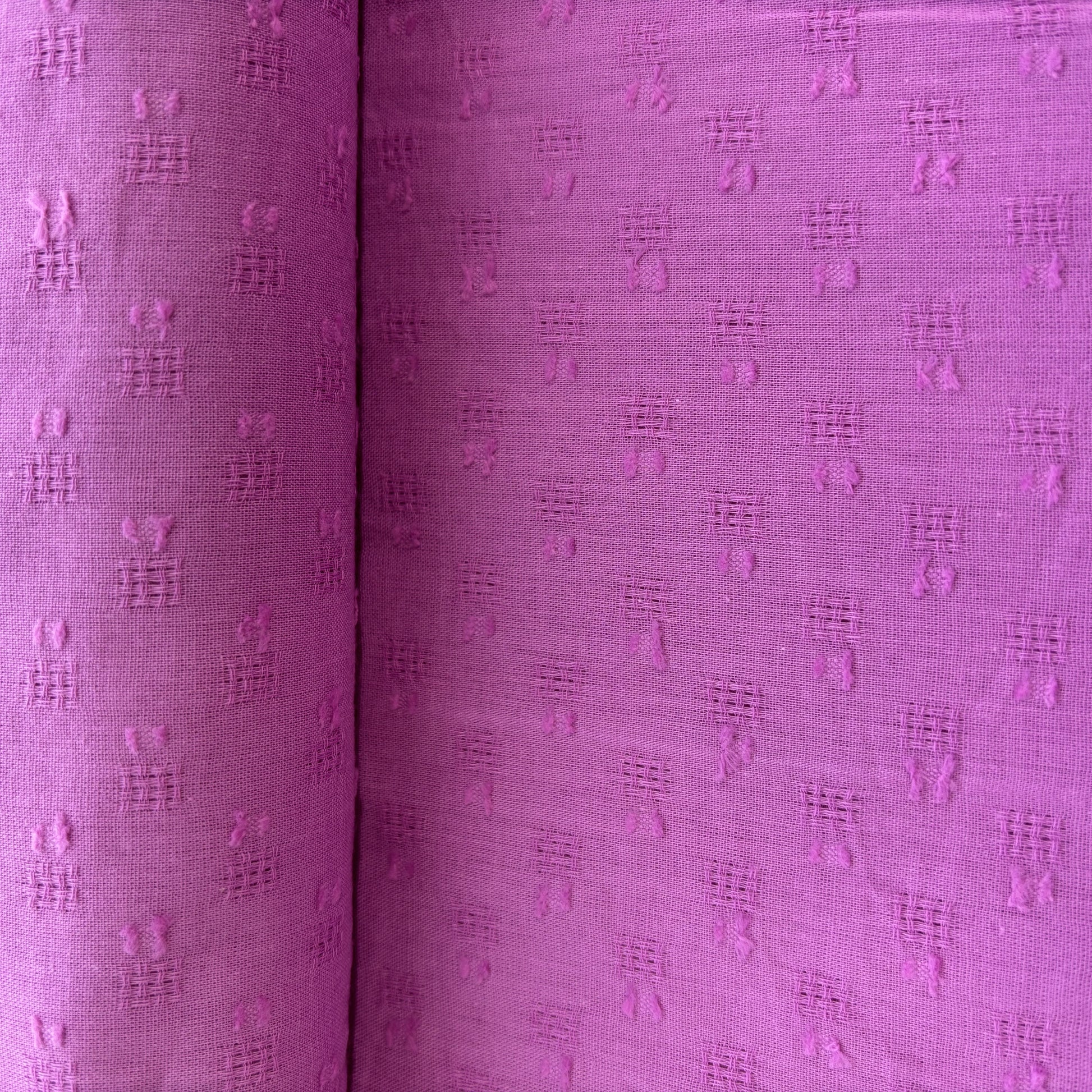 Pink Geometrical Cotton Dobby Fabric 1912