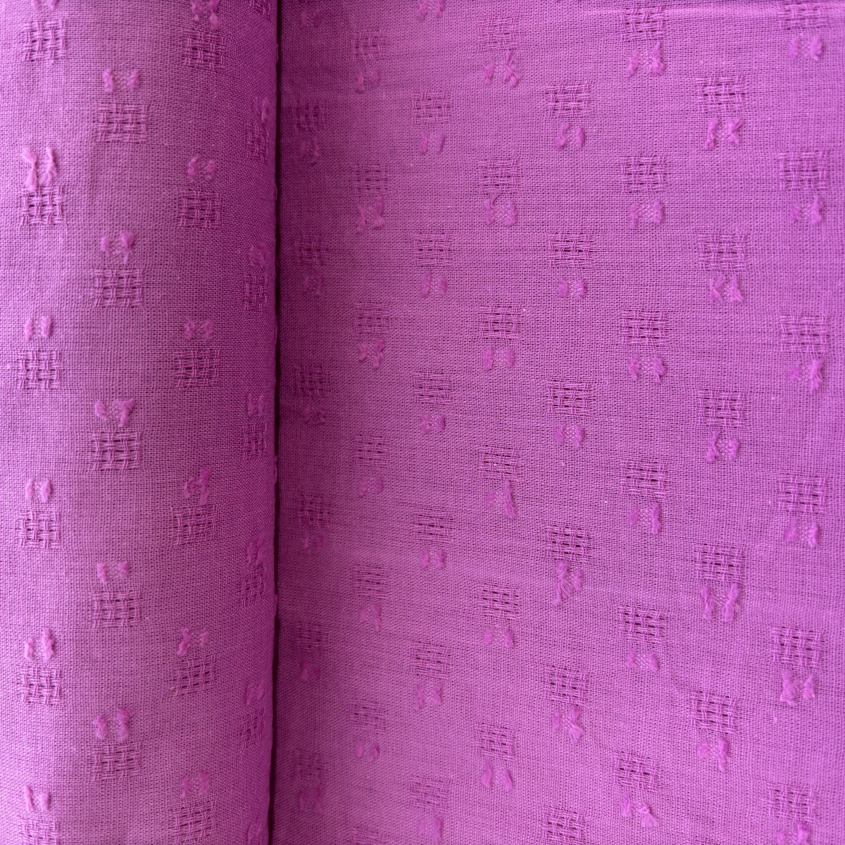 Pink Geometrical Cotton Dobby Fabric 1912