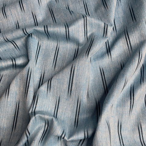Premium Blue Ikkat Print Cotton Fabric