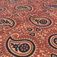 Premium Dark Orange Handblock Print Cotton Fabric