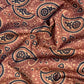Premium Dark Orange Handblock Print Cotton Fabric