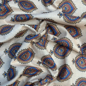Premium Soft Yellow Traditional Print Cotton Fabric - TradeUNO