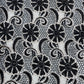 Black Floral Cotton Crochet Fabric 22587