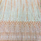 Orange Stripe Chikankari Embroidery Khadi cotton Fabric - TradeUNO