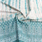 Green Stripe Chikankari Embroidery Khadi cotton Fabric