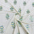 Off White & Green Birds Zari Embroidery Cotton Fabric