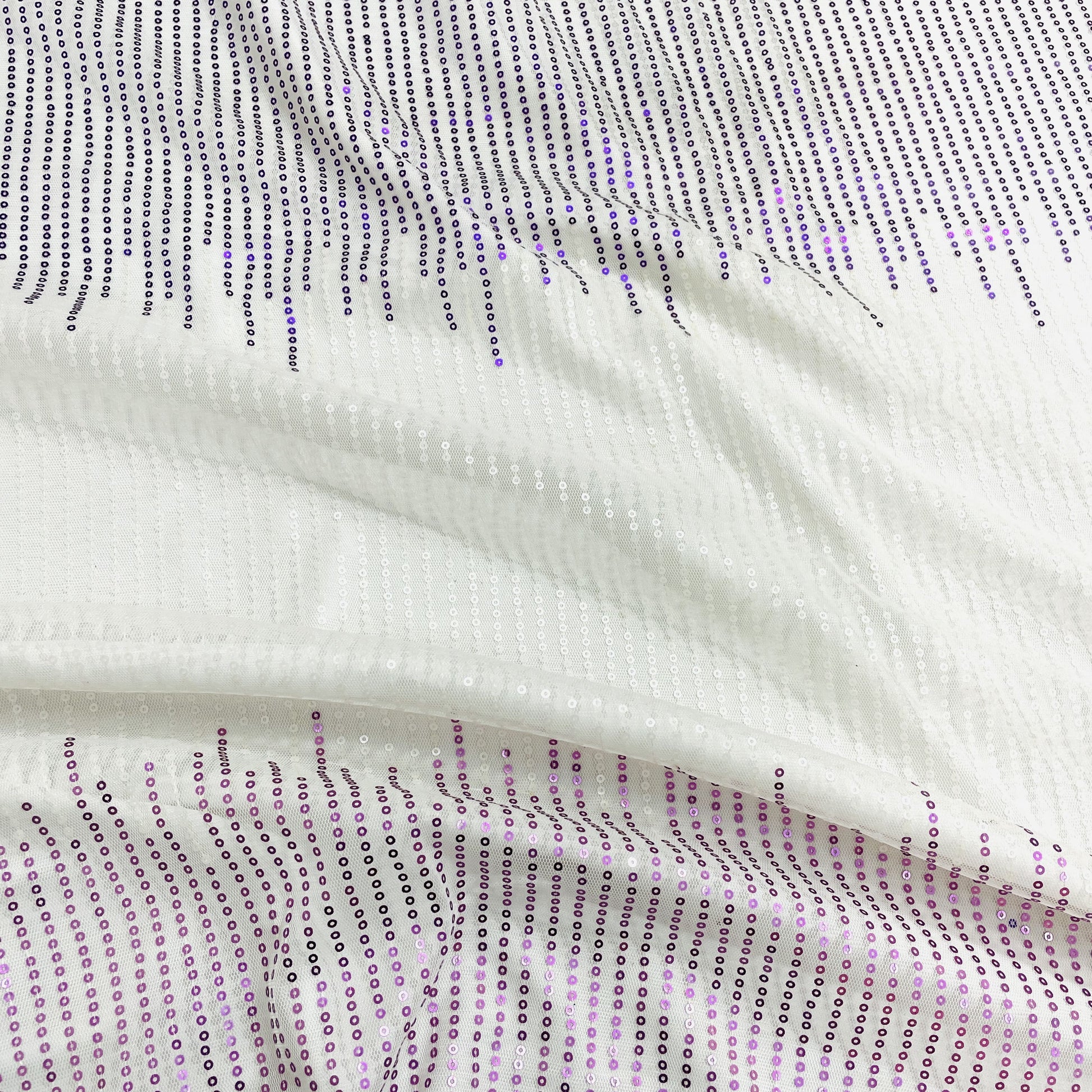 white pink sequence embroidery net fabric 23