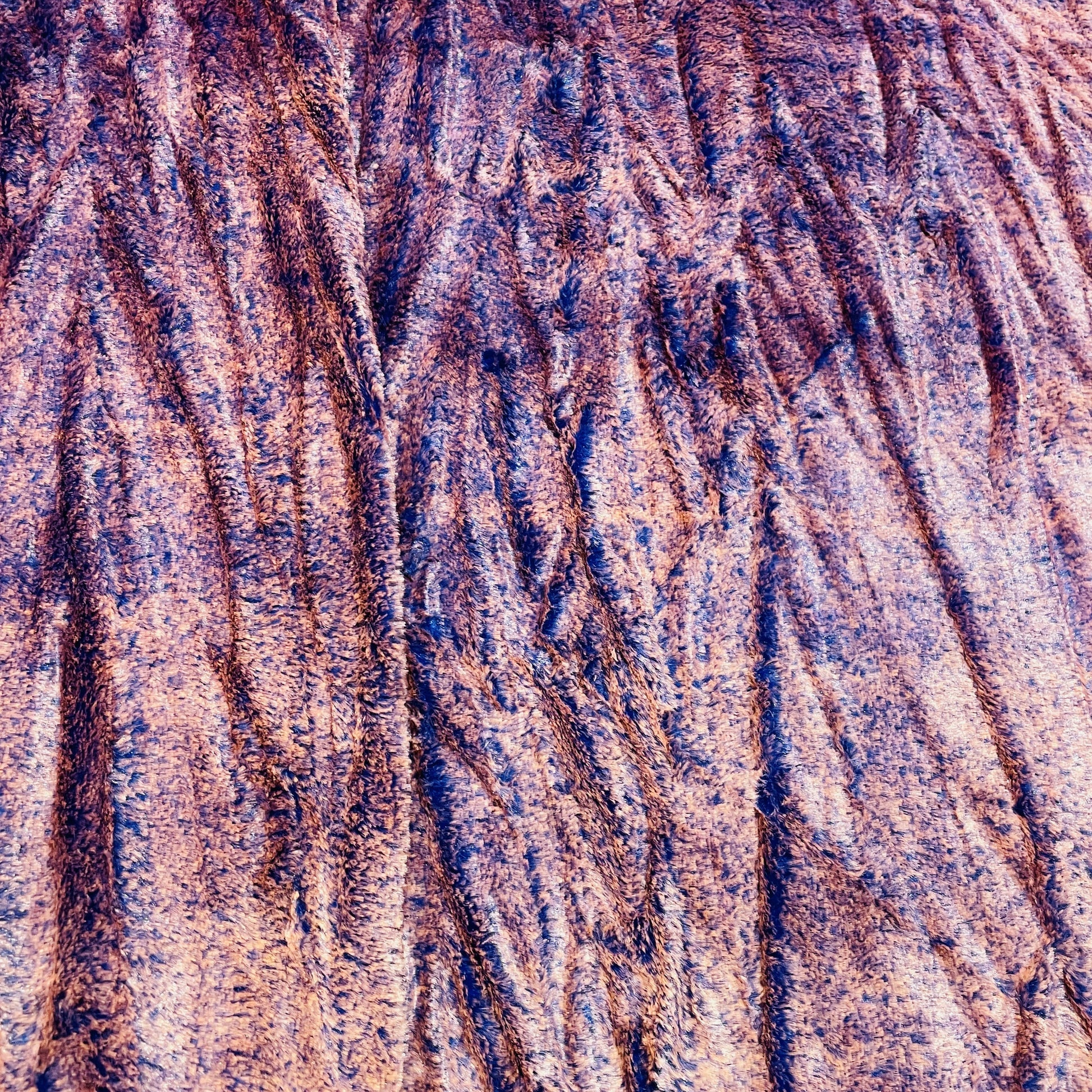 Blue & Red Solid Fur Fabric - TradeUNO