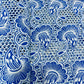 Blue Floral Embroidery Cotton Schiffli Fabric - TradeUNO