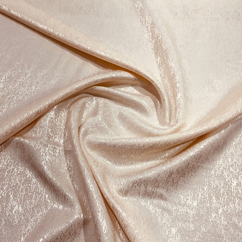 Peach Pink D Foil Silk Crepe Fabric - TradeUNO