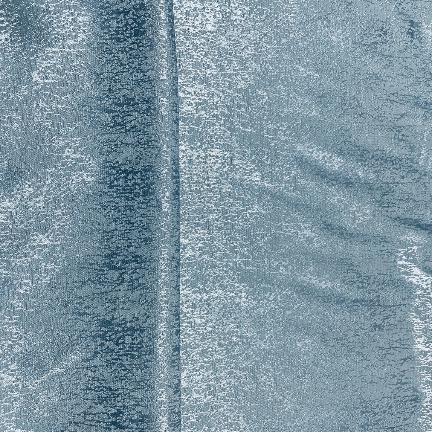 Blue 3D Foil Silk Crepe Fabric - TradeUNO