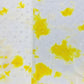 White & Yellow Shibori Sequence Embroidery Dola Silk Fabric - TradeUNO