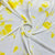 White & Yellow Shibori Sequence Embroidery Dola Silk Fabric
