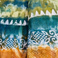 Green Batik Print Sequence Embroidery Cotton Fabric - TradeUNO