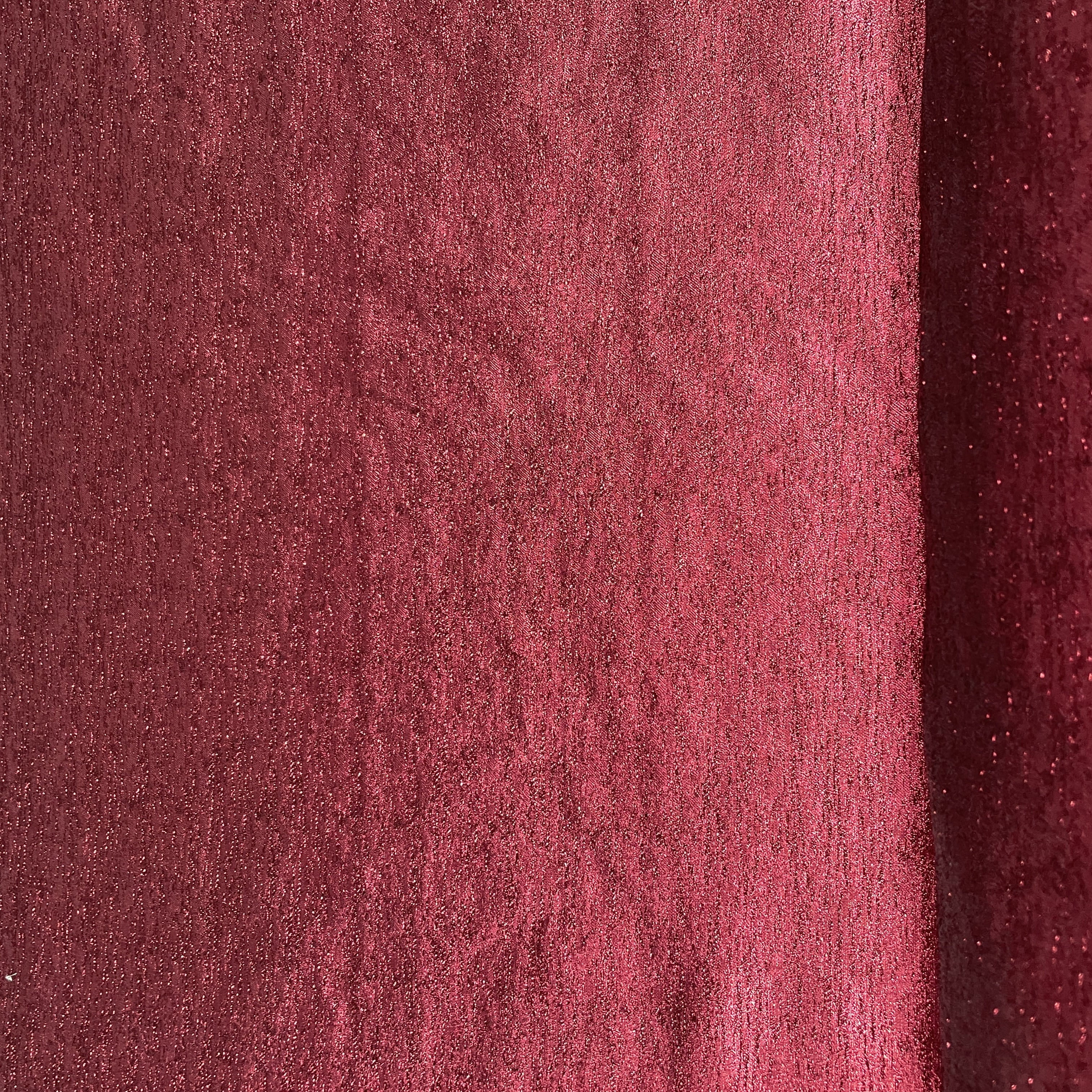 Maroon Solid Shimmer Brocade Jacquard Fabric - TradeUNO