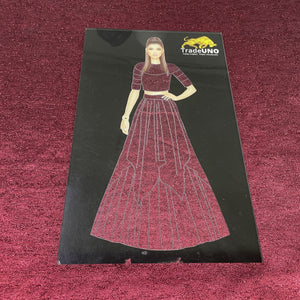Maroon Solid Shimmer Brocade Jacquard Fabric - TradeUNO