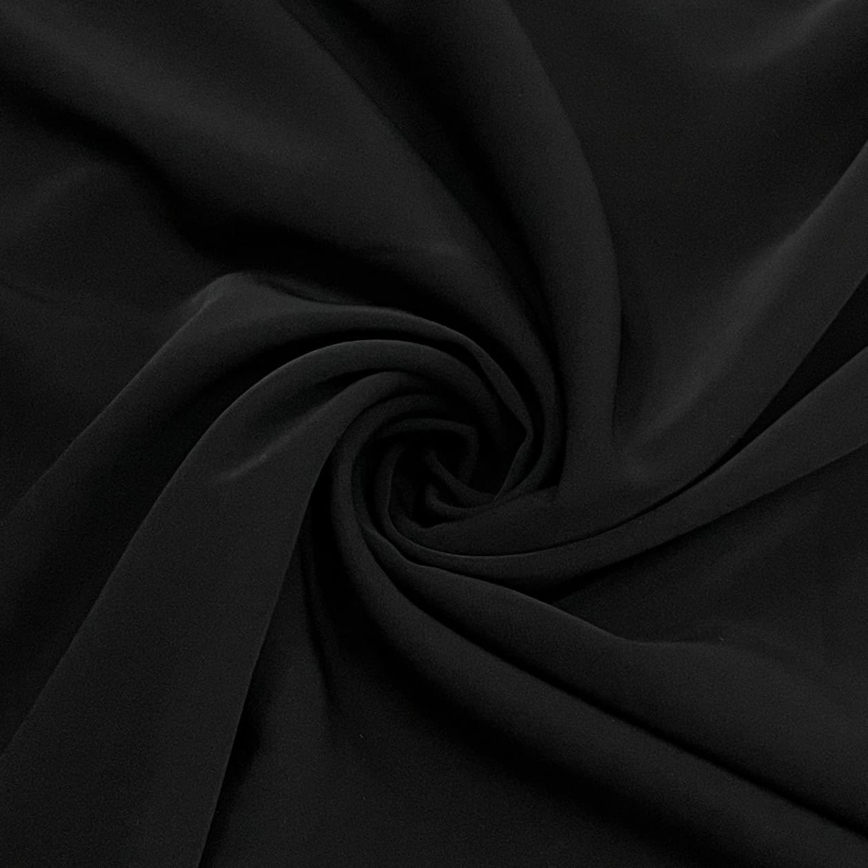 black solid satin fabric