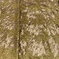Golden With Foil Embroidery Chantilly Net Fabric