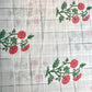 Premium  Cotton White Red Flower Embroidary Fabric