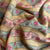 Exclusive Linen Organza Mustard Yellow Pink Stripes Print Fabric