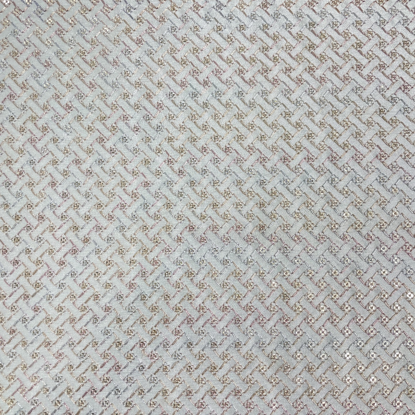 Pista Green Thread Embroidery Russian Silk Fabric 19917