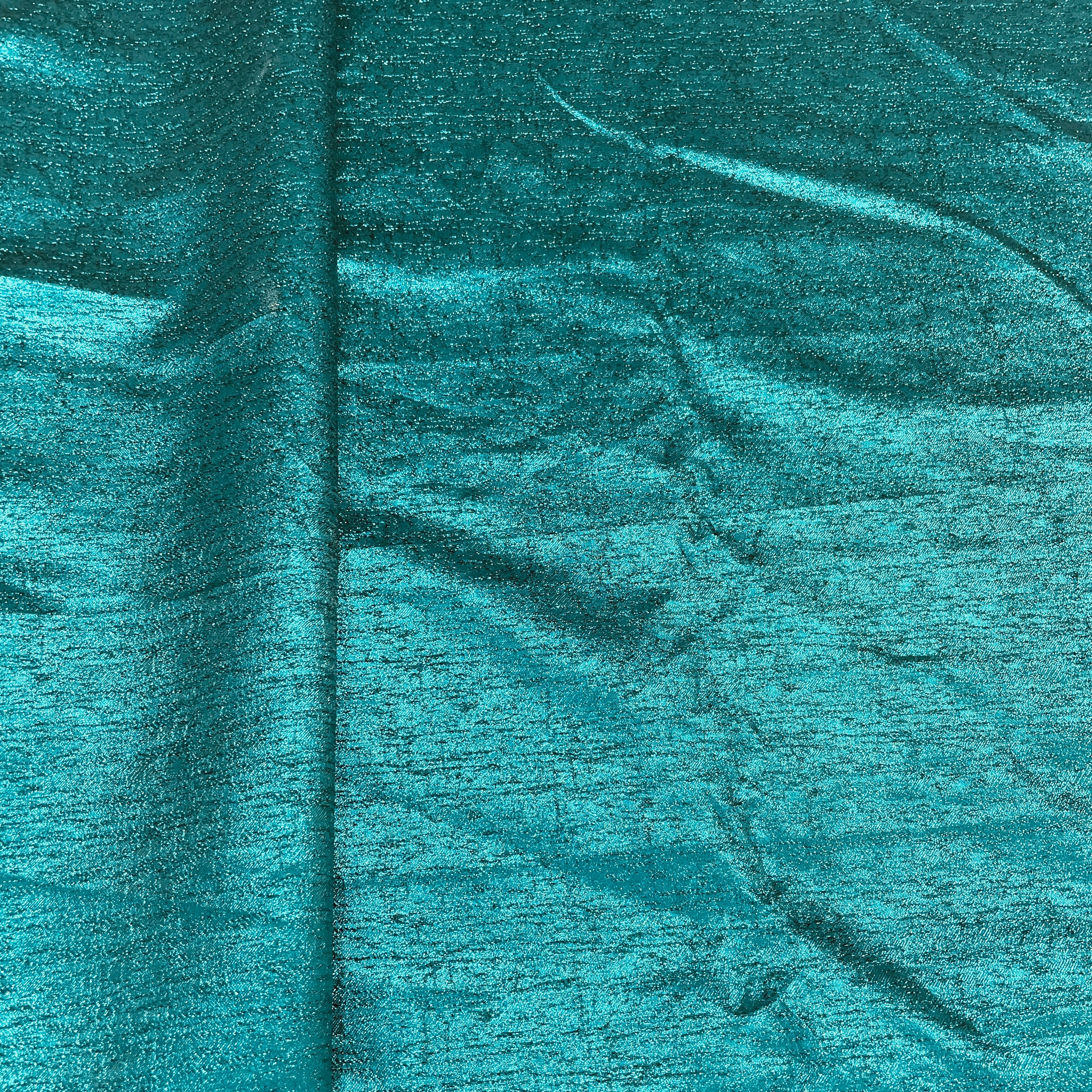 Emerald Green Solid Shimmer Brocade With Lurex Fabric - TradeUNO