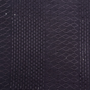 Maroon Thread Sequins Embroidery Russian Silk Fabric 19541