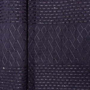 Maroon Thread Sequins Embroidery Russian Silk Fabric 19541