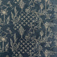 Blue Traditional Embroidery Russian Silk
