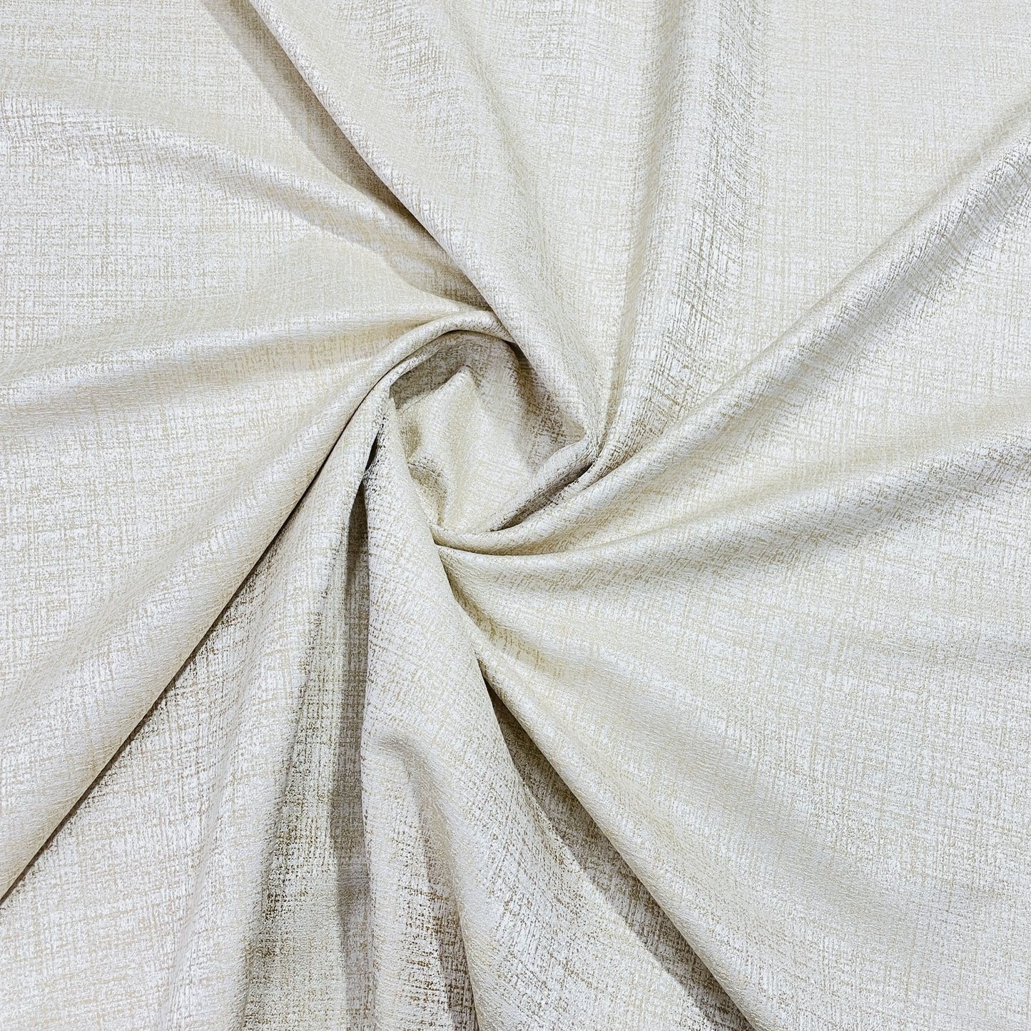 Cream Solid Brocade Jacquard Fabric