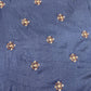 Blue Sequins Embroidery Russian Silk Fabric